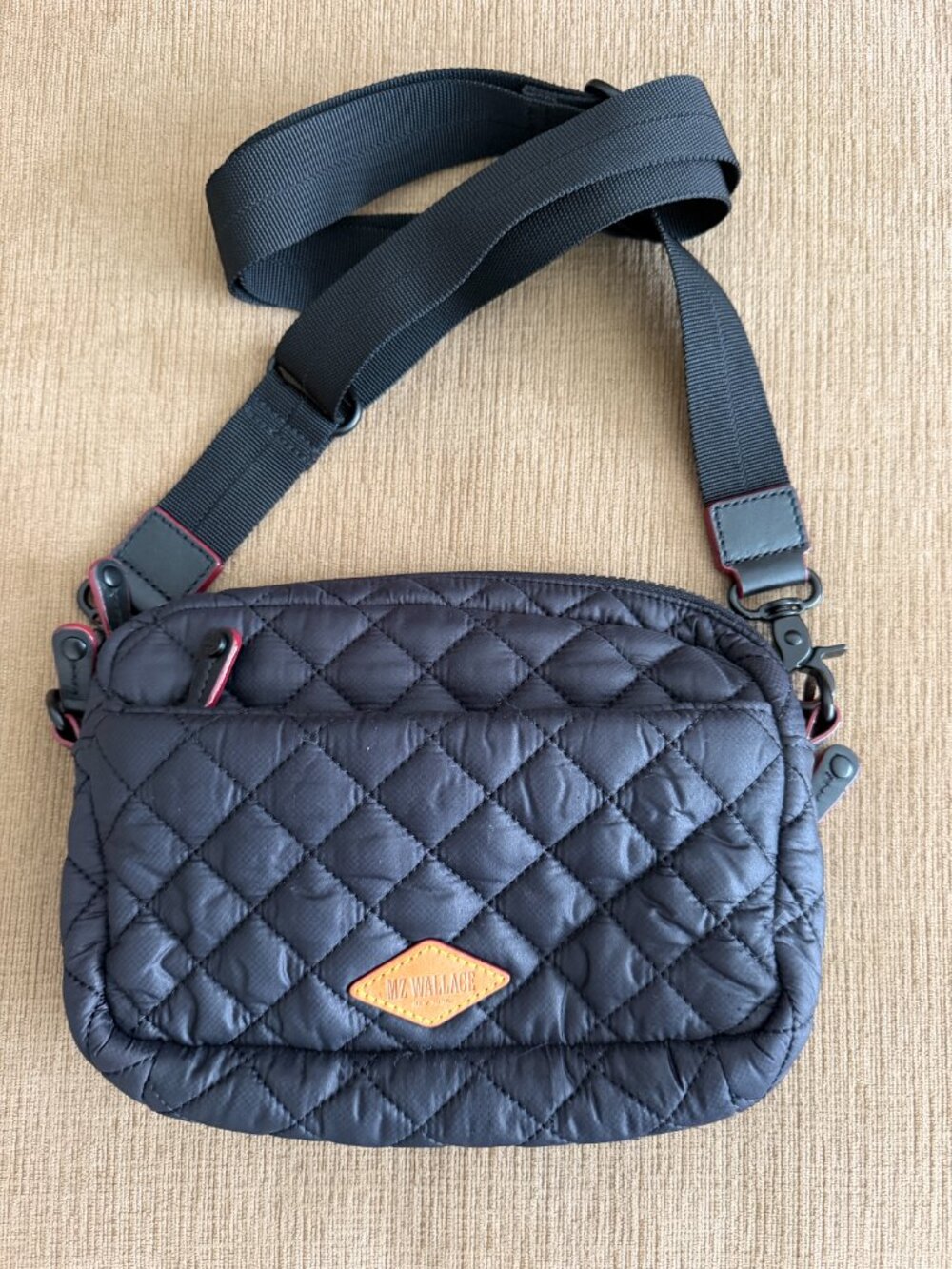 MZ Wallace Small Metro Quilted Black Nylon Camera Crossbody Bag - Picture 3 of 10